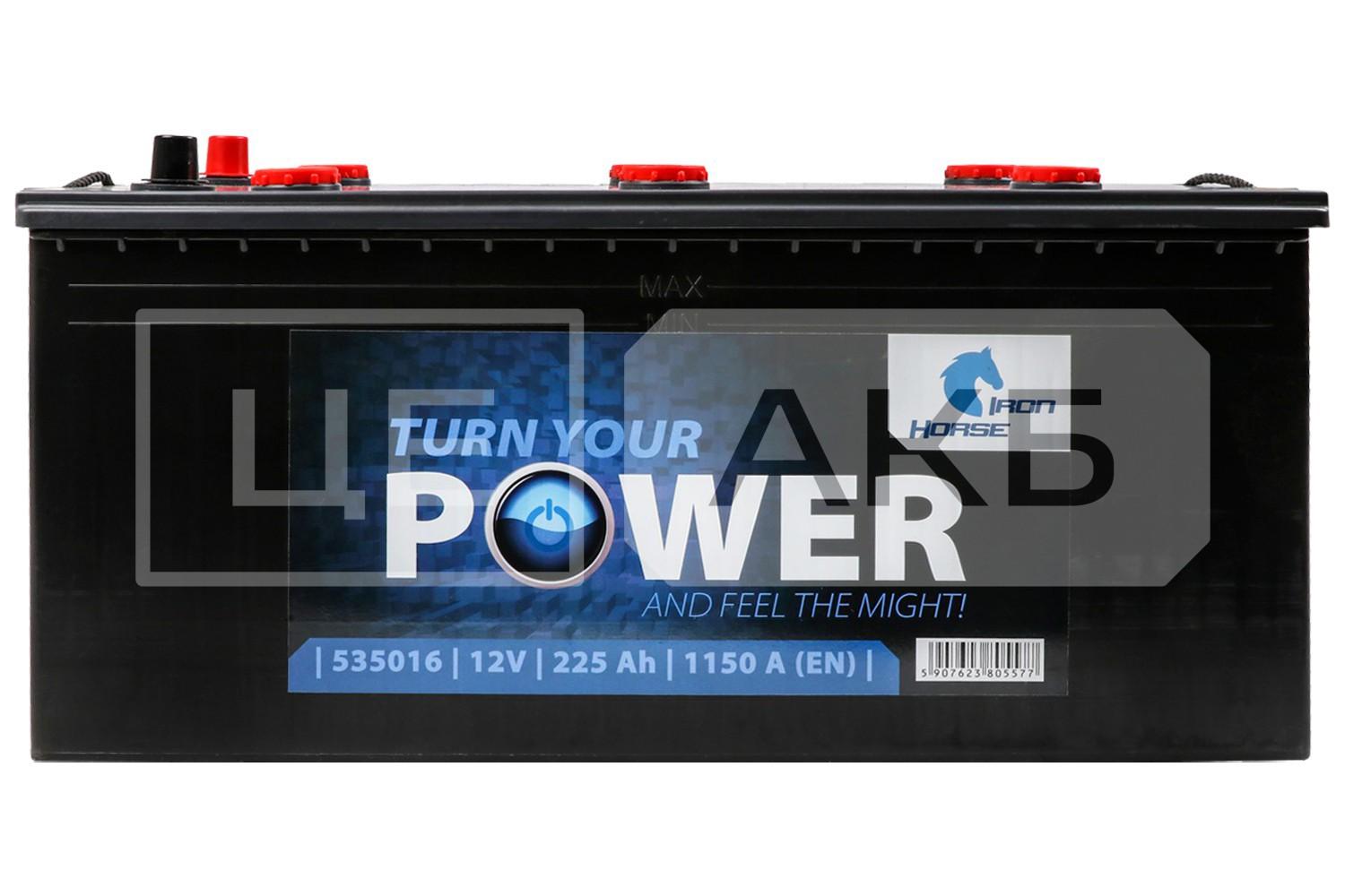АКУМУЛЯТОР 12V 225AH 1150A EN SHD L+  513*276*241MM R225486G00