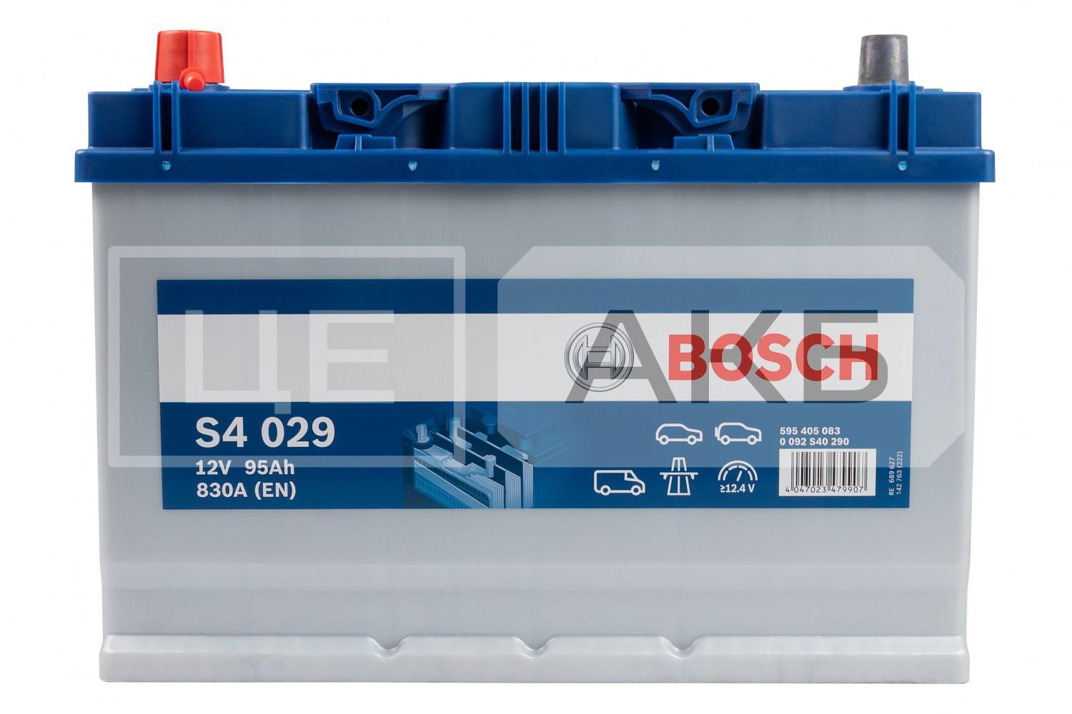 АКУМУЛЯТОР 12V 95AH 830A S4 L+ 306*173*225MM 0092S40290