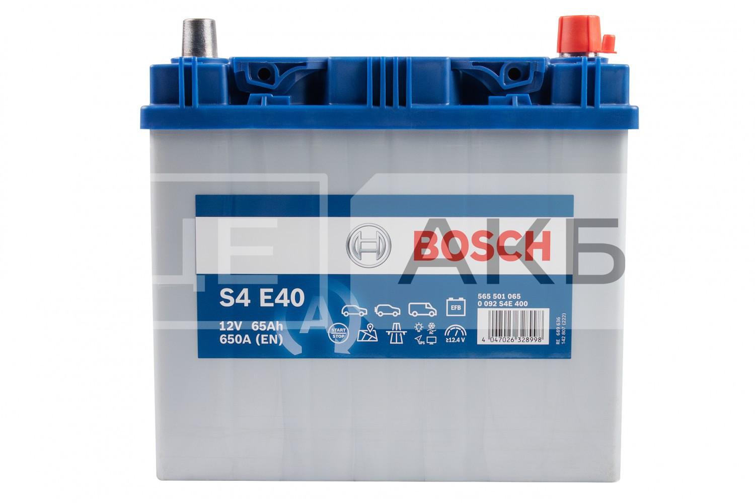 АКУМУЛЯТОР 12V 65AH 650A START&STOP EFB R+ 232*173*225MM 0092S4E400
